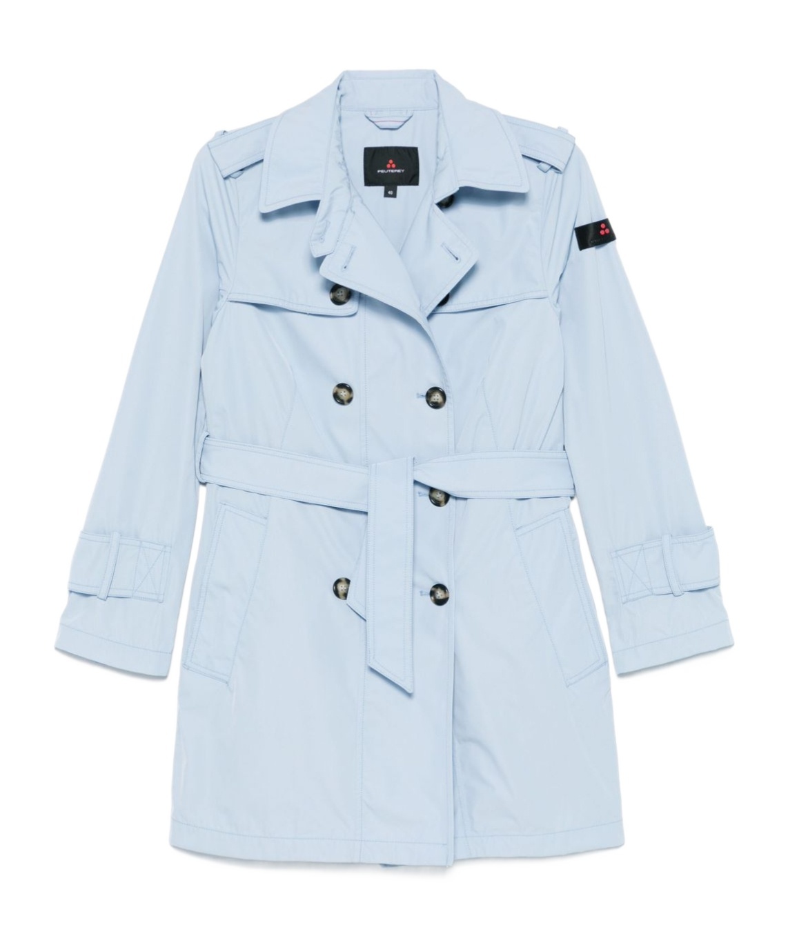 Peuterey Sky Blue Parka With Double-breasted Front