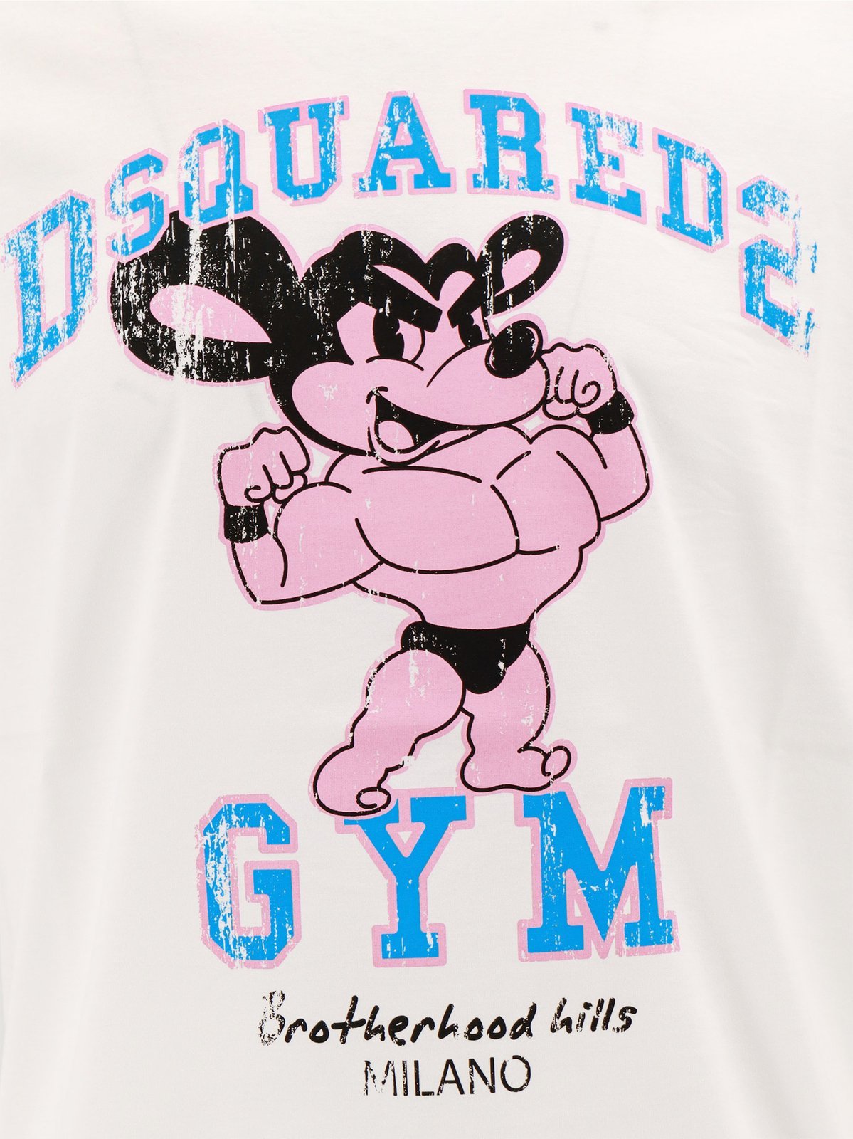 Dsquared2 Graphic-print Cotton T-shirt In Pink