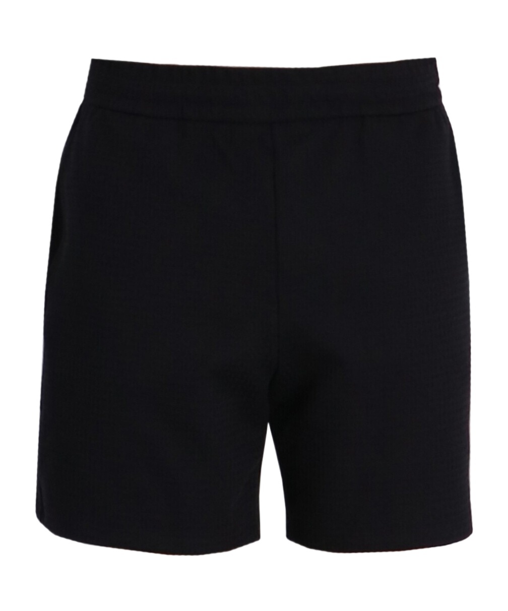Emporio Armani Textured Track Shorts In Black