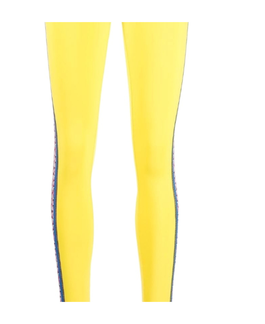 Etro Logo-print Leggings In Yellow
