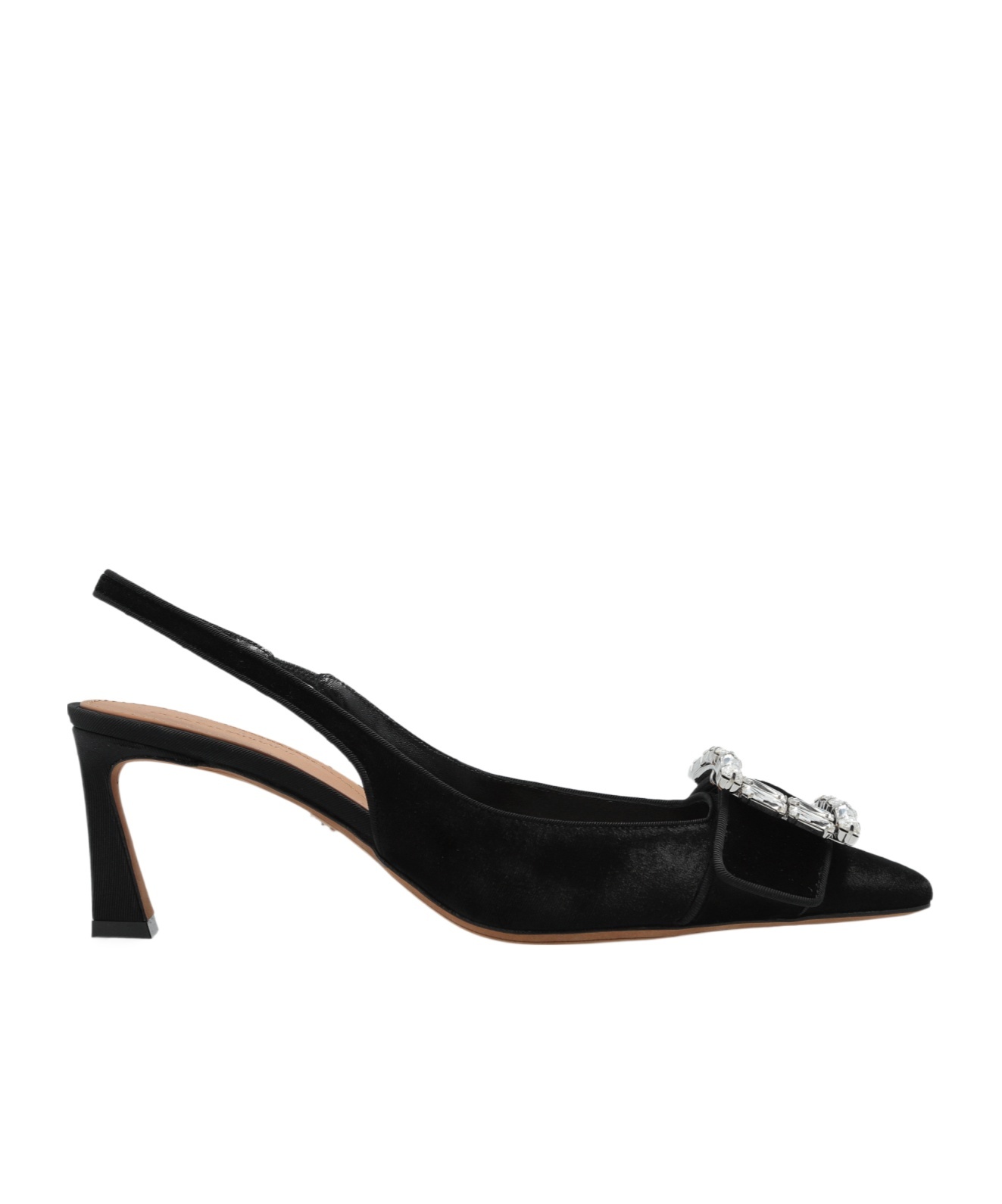 Dolce & Gabbana Crystal-buckle Slingback Pumps In Black