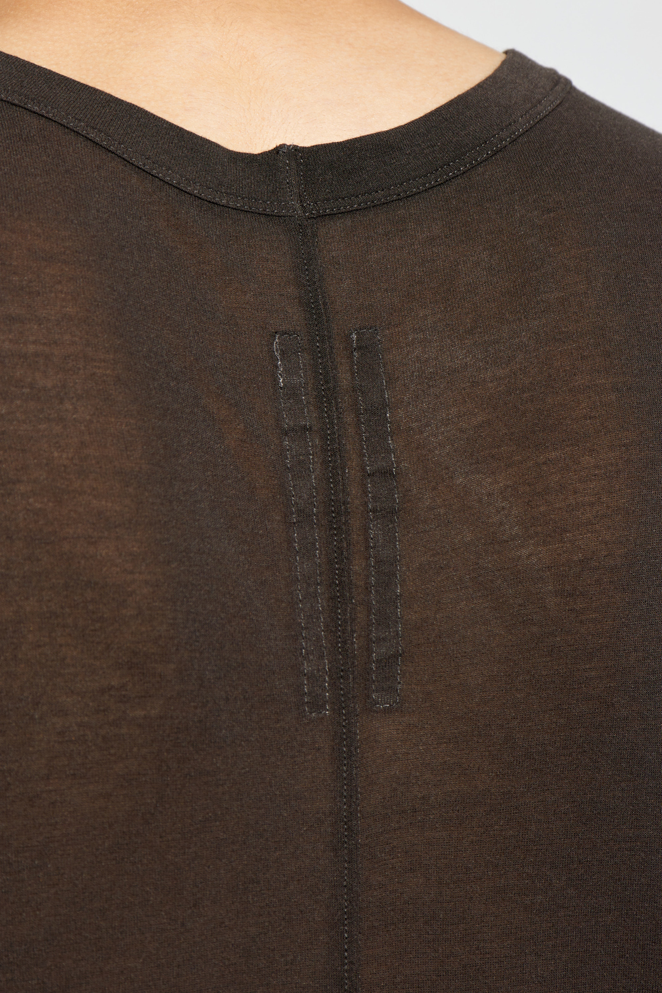 Rick Owens Relaxed Fit Long-sleeved T-shirt In Brown