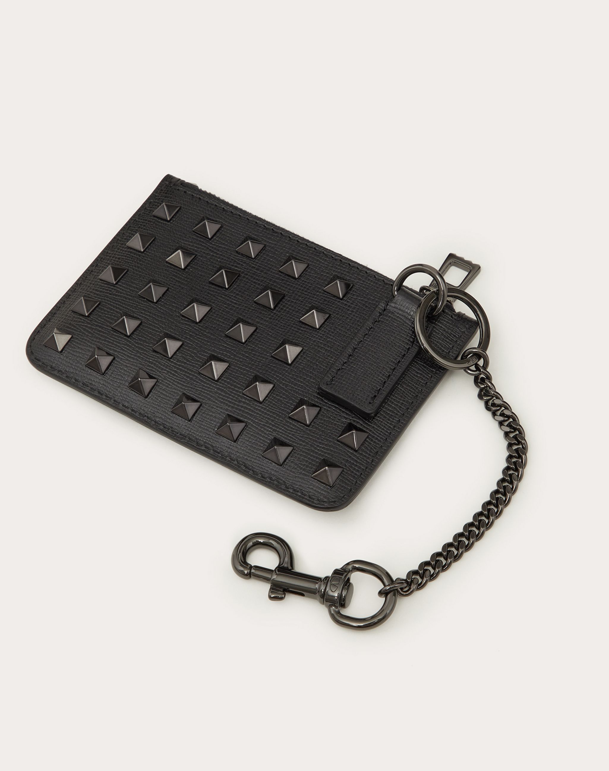 Valentino Rockstud-embellished Cardholder In Black