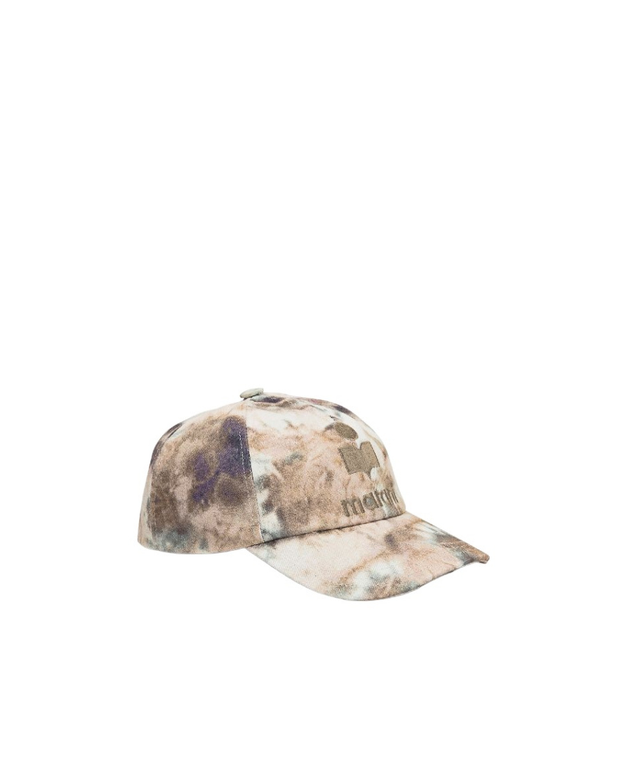 Isabel Marant Marbled-print Logo Cap In Nude