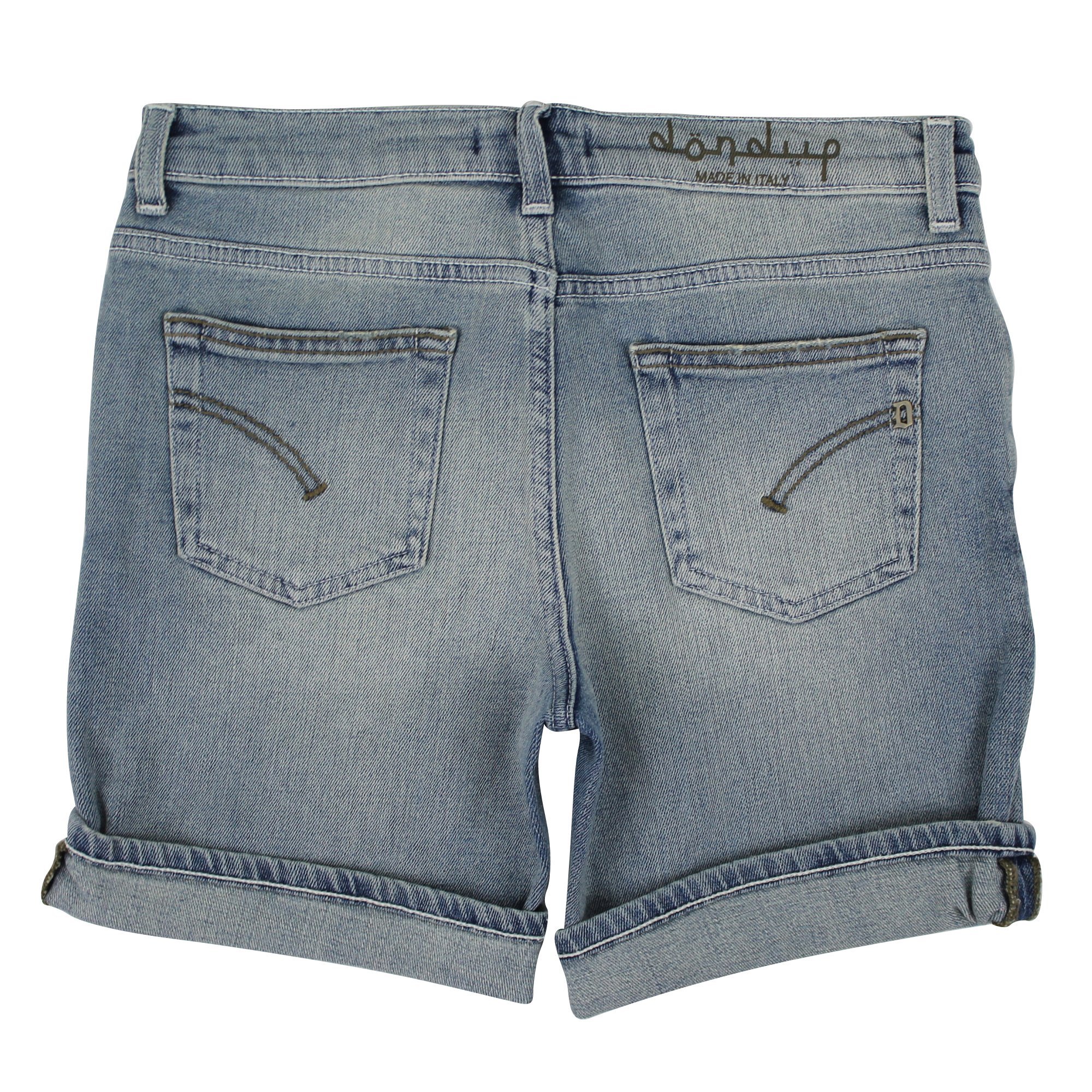 Dondup Teen Bermuda Jeans Derick In Cotone Stretch In Gray