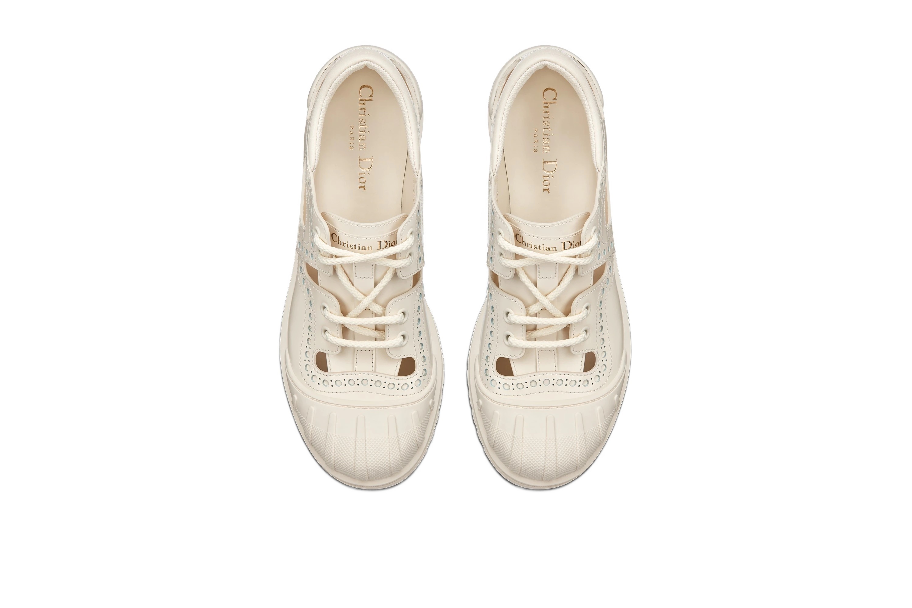 Dior Iron Derby Shoes In White
