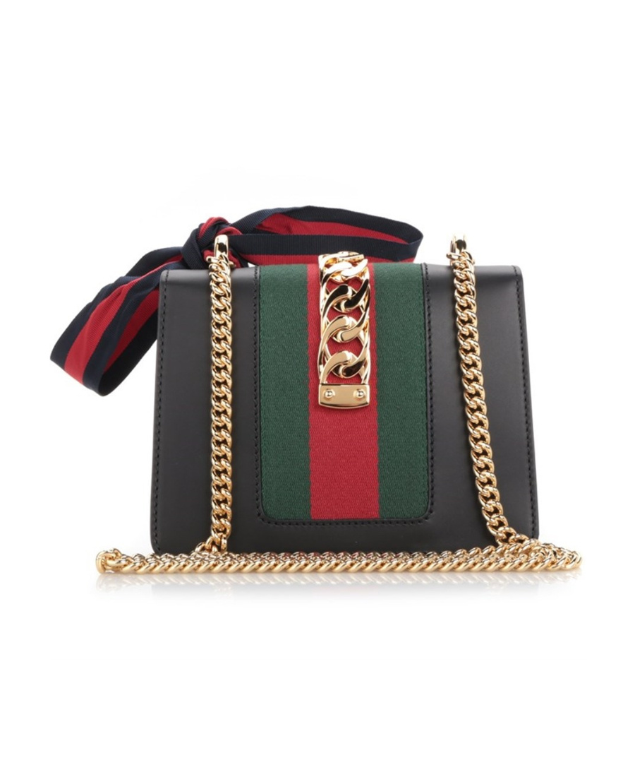 Gucci Mini Sylvie Tote Bag In Black
