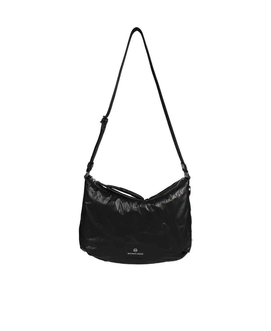 Michael Kors Adjustable Strap Shoulder Bag With Side Buckles In Black