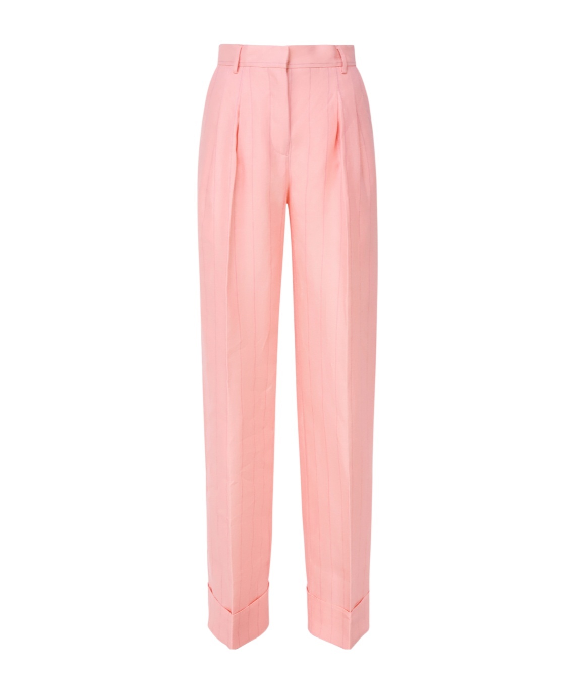 The Andamane Pleated Pinstripe Tailored Trousers In Pink