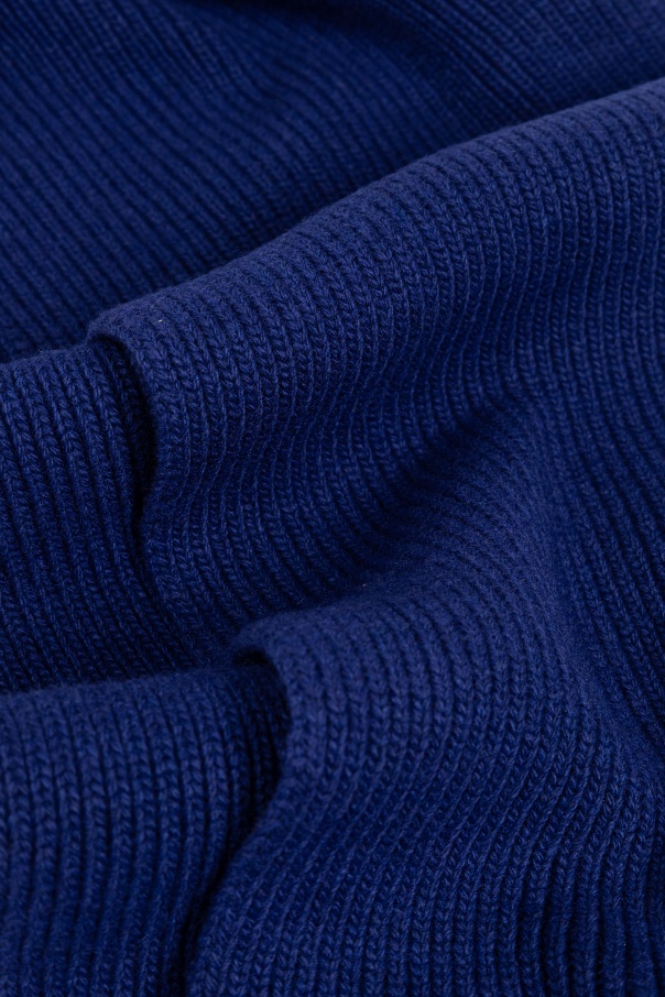 Stone Island Compass-badge Scarf In Blue