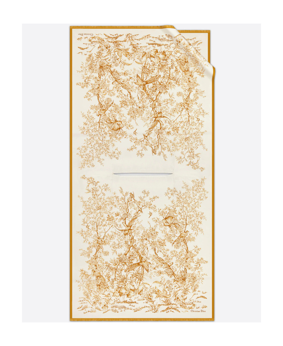 Dior Jardin D'hiver Poncho In White