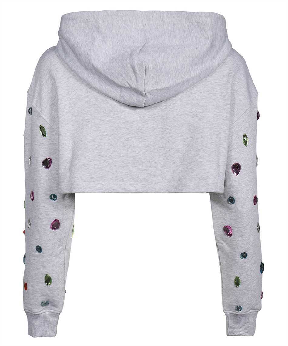 Msgm Crystal-embellished Hoodie In White
