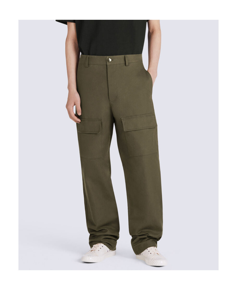 Kenzo Tapered Straight-leg Cargo Pants In Green