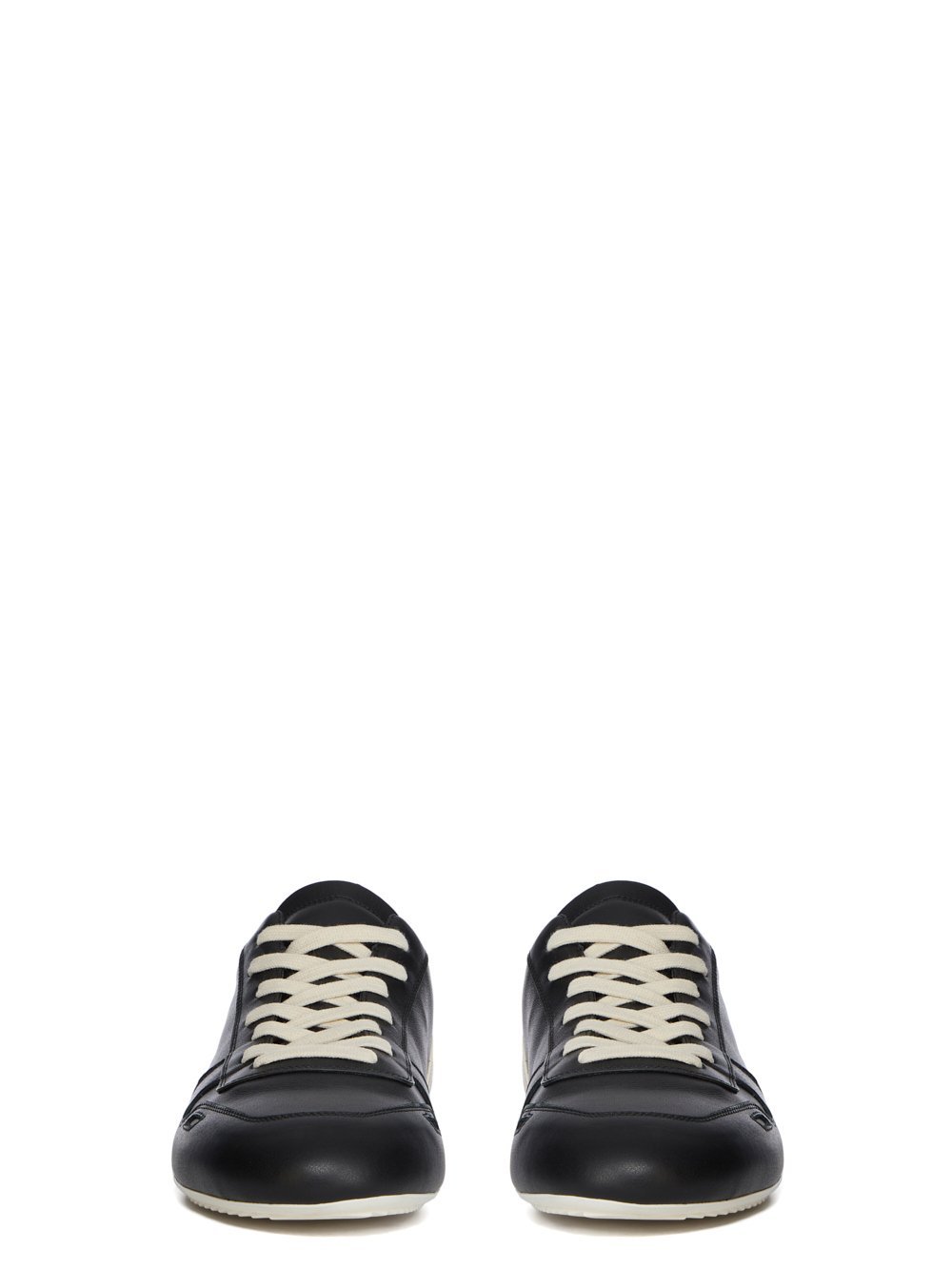 Rick Owens Streamlined Low-top Sneakers With Round Toe In Black