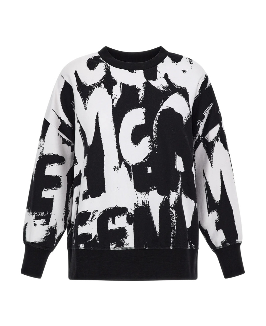 Alexander Mcqueen Graffiti Pint Sweatshirt In Black
