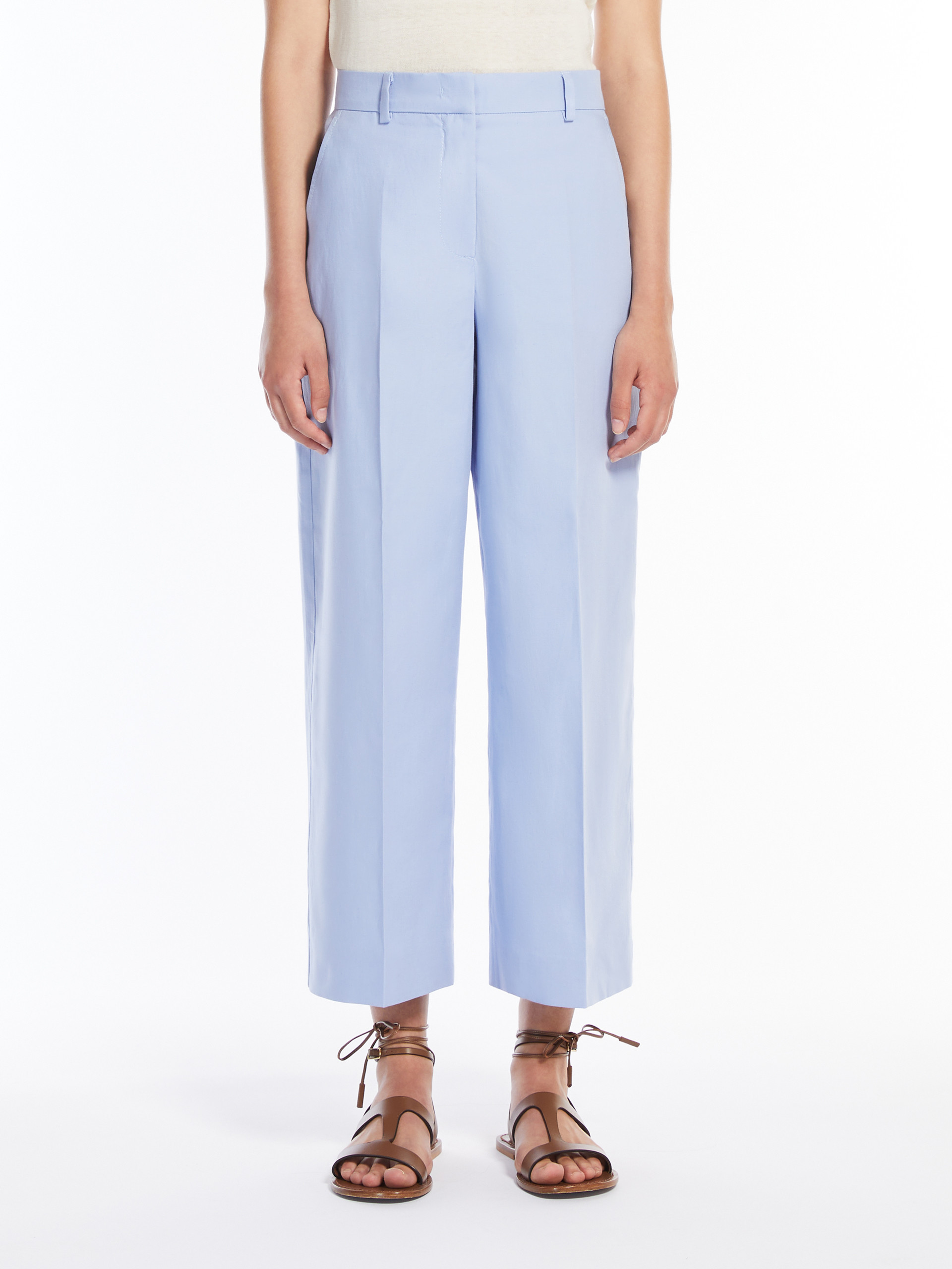 Weekend Max Mara Belt-loop Casual Pants In Blue