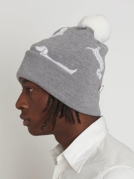 THOM BROWNE POMPOM-DETAIL HECTOR BEANIE