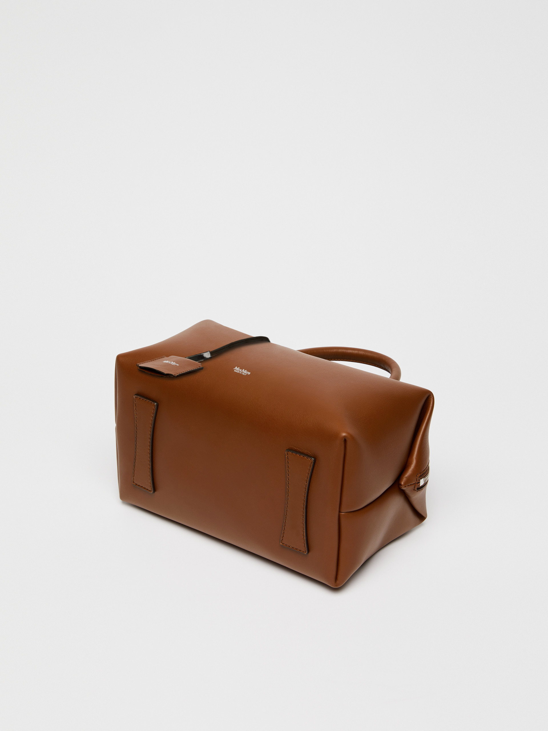 Max Mara Medium Natural Leather Bowler Bag In Brown