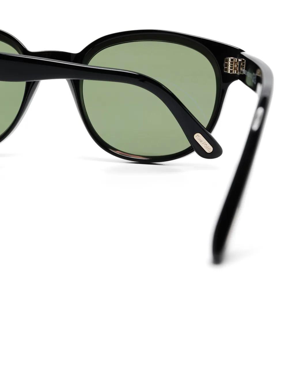 Tom Ford Eyewear Oval-frame Sunglasses In Black