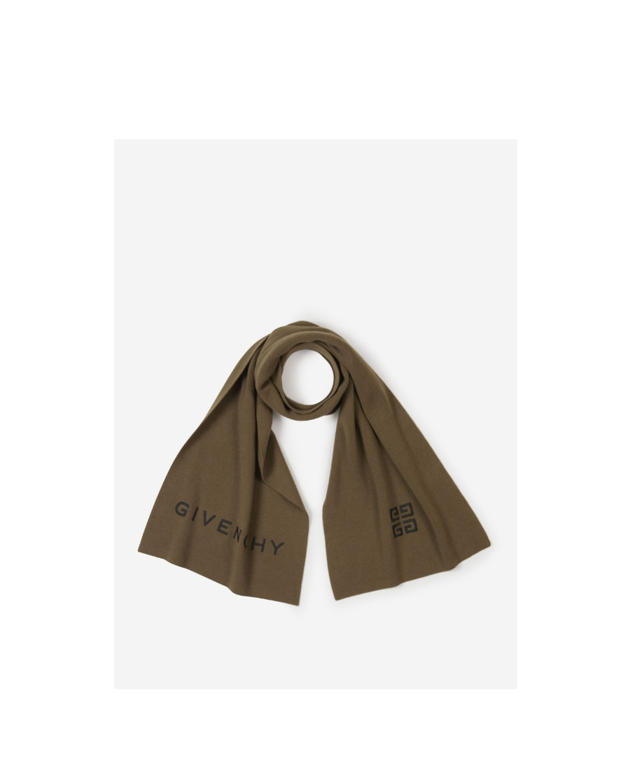 Givenchy Logo Scarf In Green