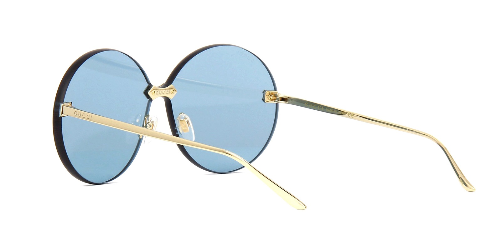 Gucci Round Sunglasses In Blue