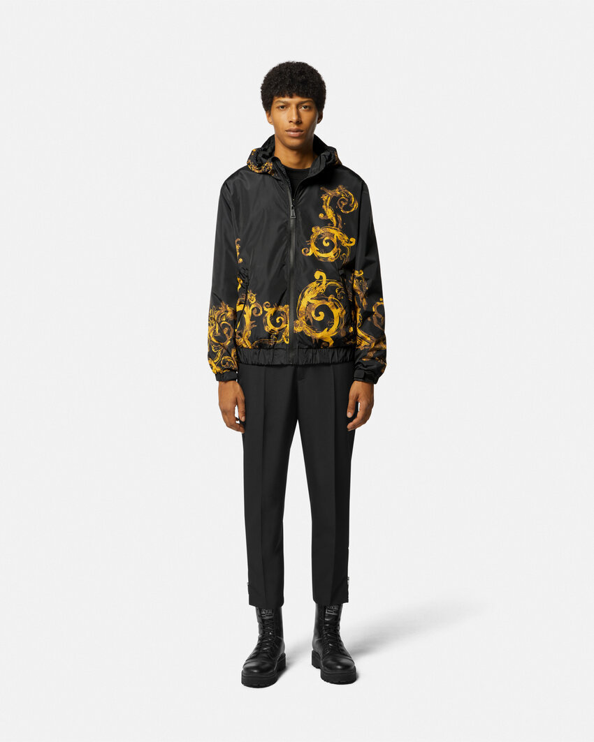 Versace Baroque Casual Jacket In Black