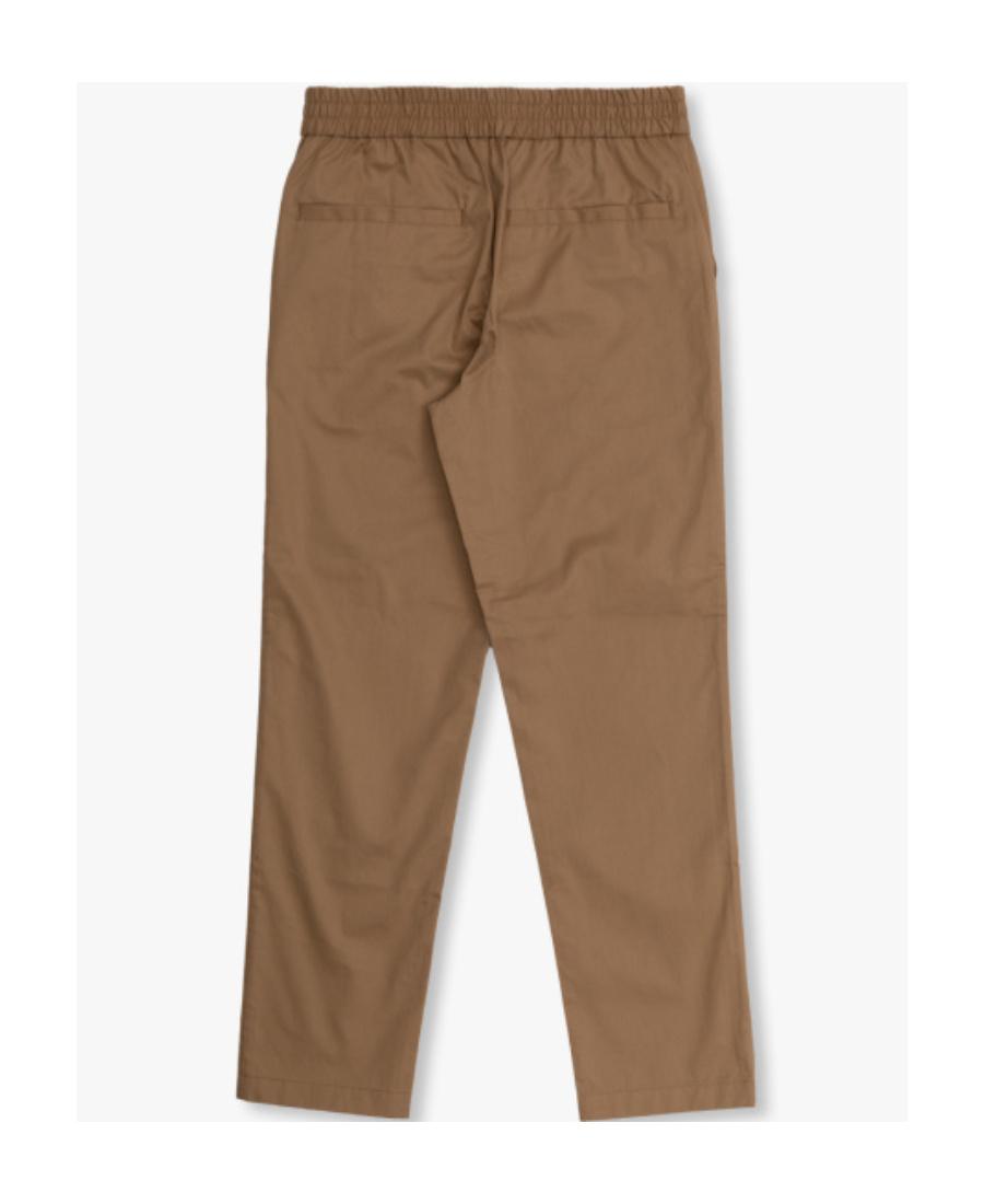 Burberry Ekd Embroidered Straight Leg Pants In Brown