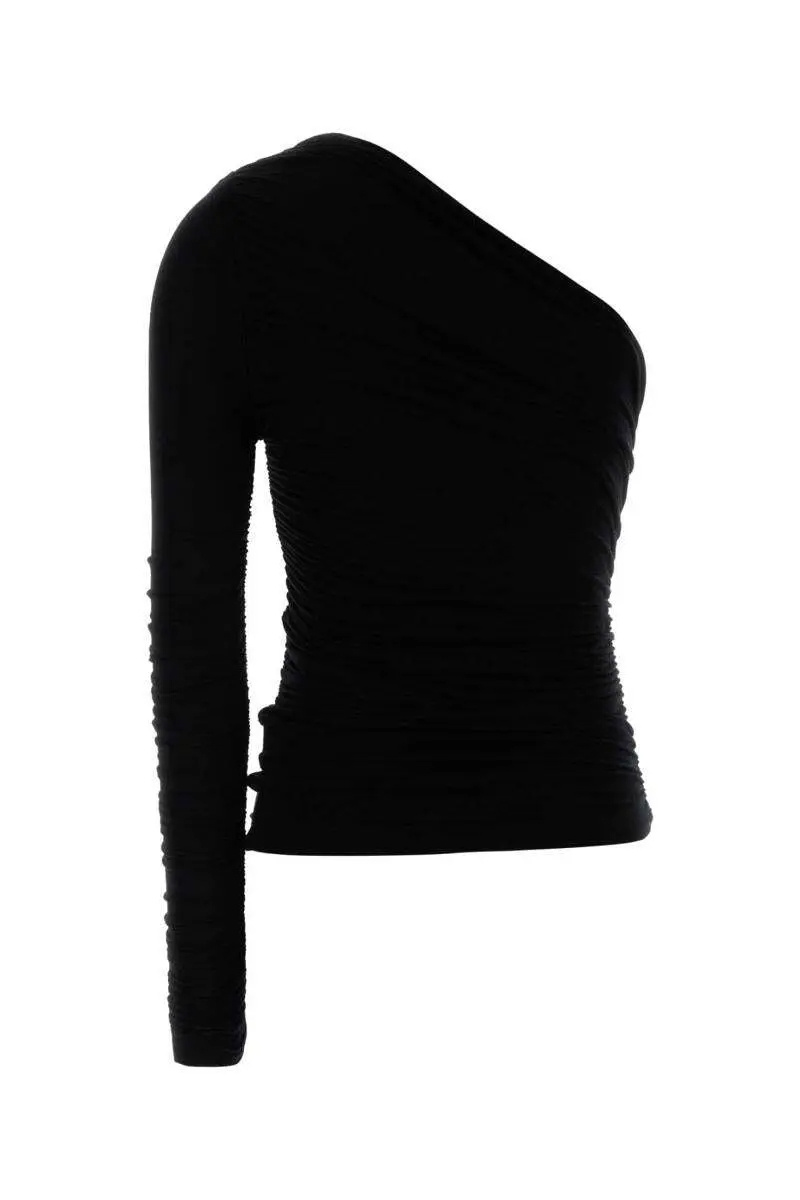 Agolde Asymmetrical T-shirt In Black