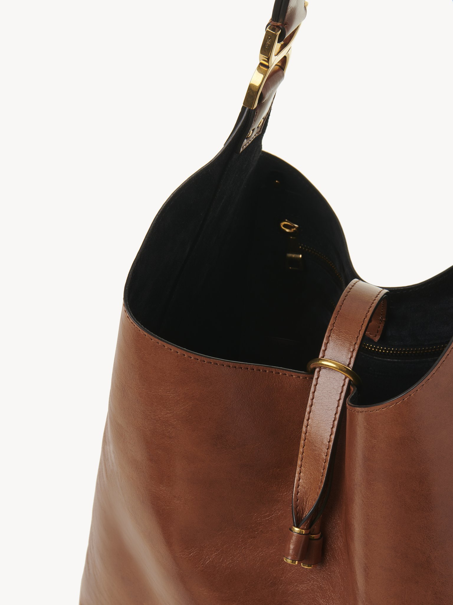 Chloé Triomphe-detailed Leather Tote Bag In Brown