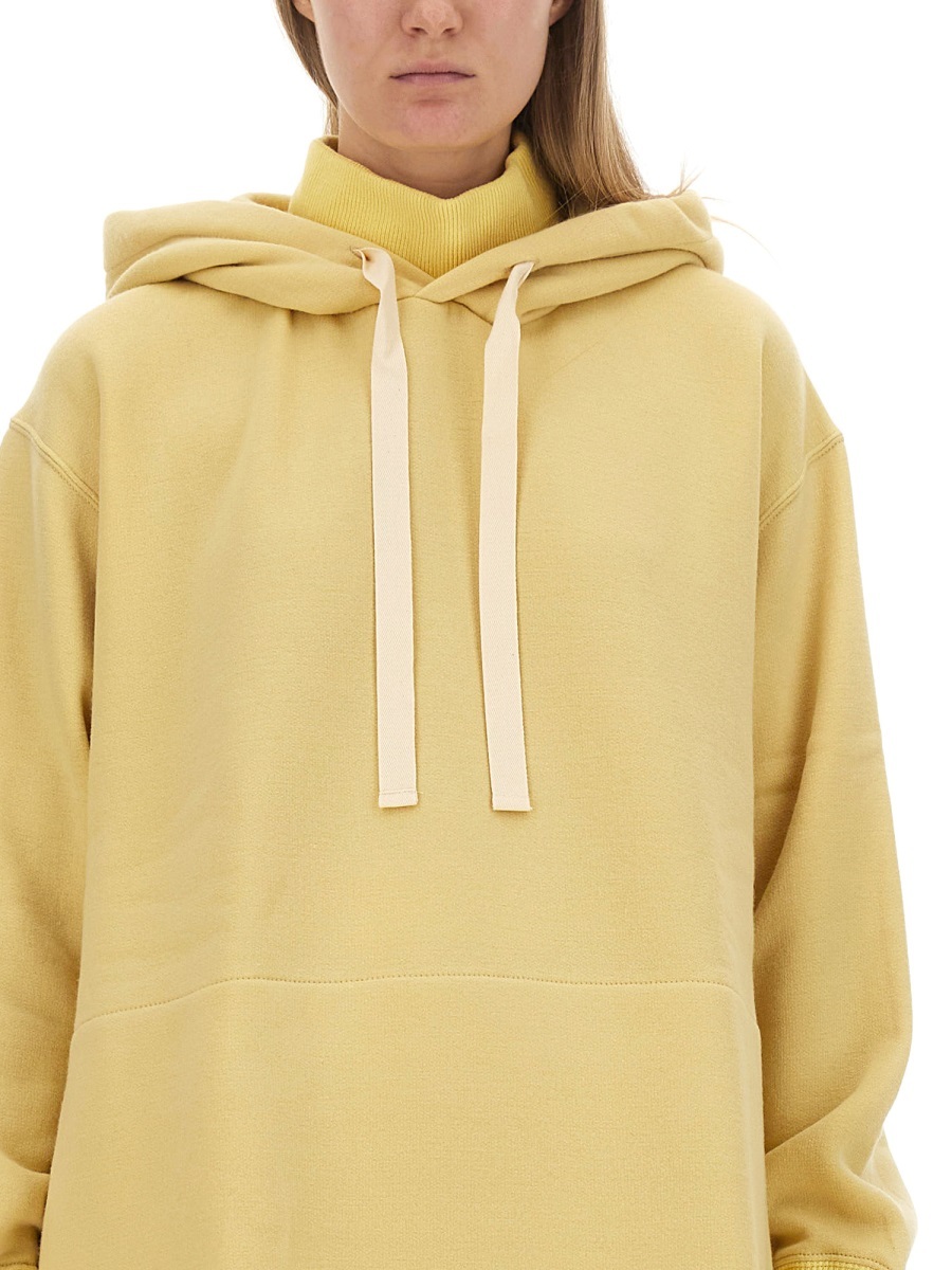 Jil Sander Relaxed-fit Oversized Hoodie With Drawstring Closure In Nude