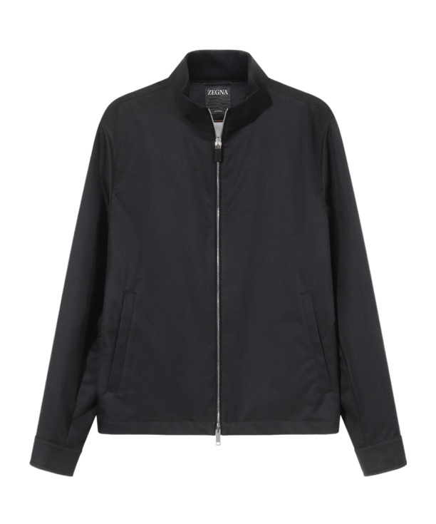 ZEGNA CROPPED STAND COLLAR JACKET
