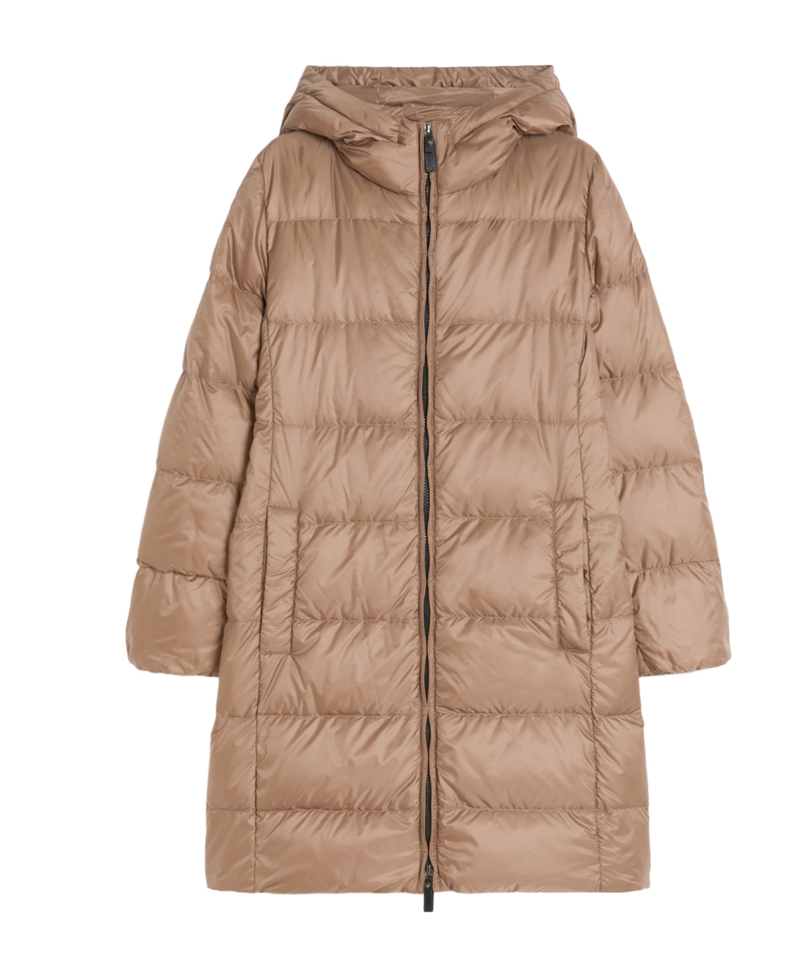 Max Mara Anorak Midi De Tela Técnica Impermeable In Brown
