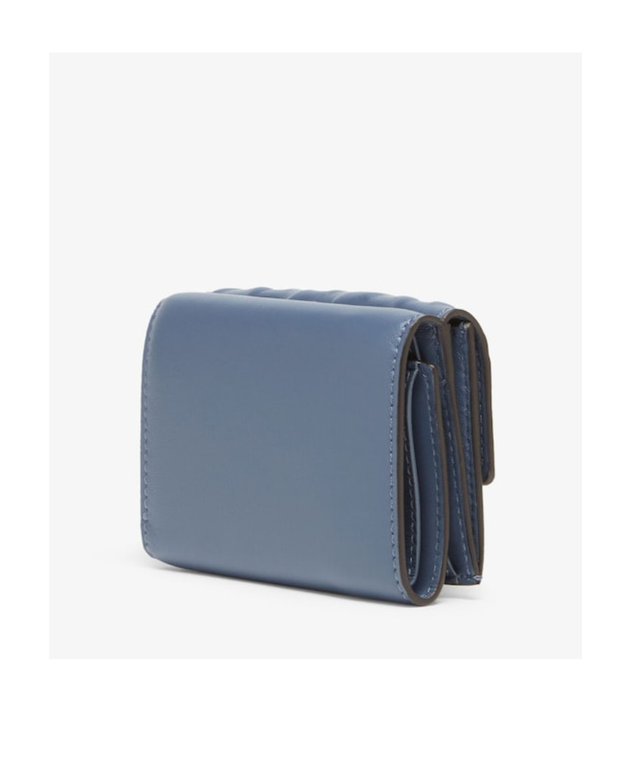 Fendi Trifold Rectangular Wallet In Blue