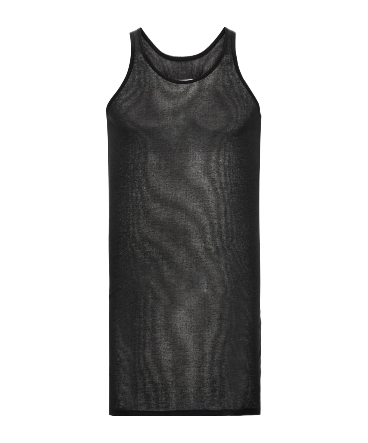Maison Margiela Fine-ribbed Tank Top In Black