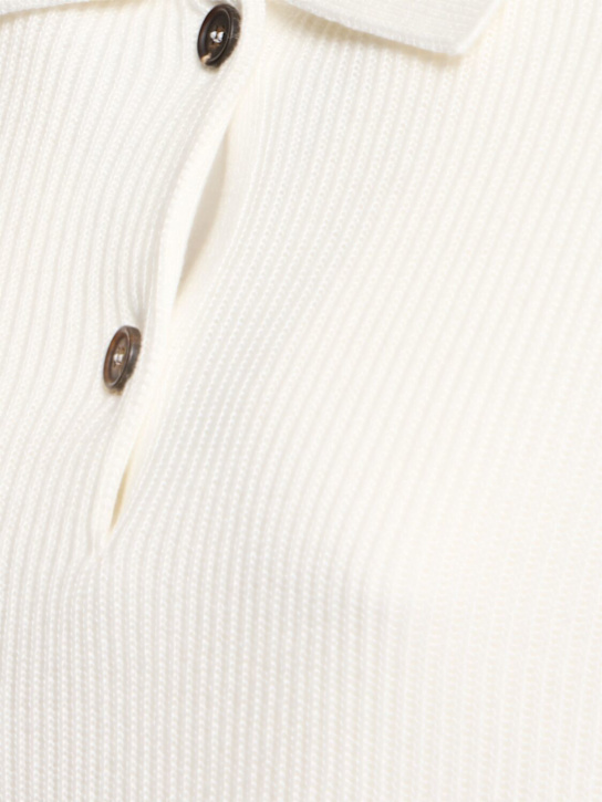 Brunello Cucinelli Women English Rib Cotton Polo-style Jersey With Jewellery