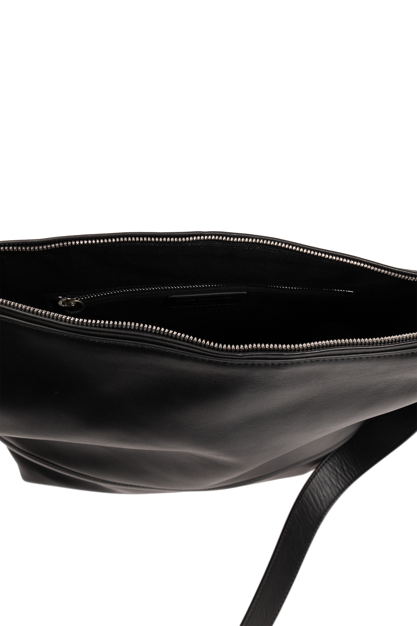 Dries Van Noten Zipper Shoulder Bag In Black