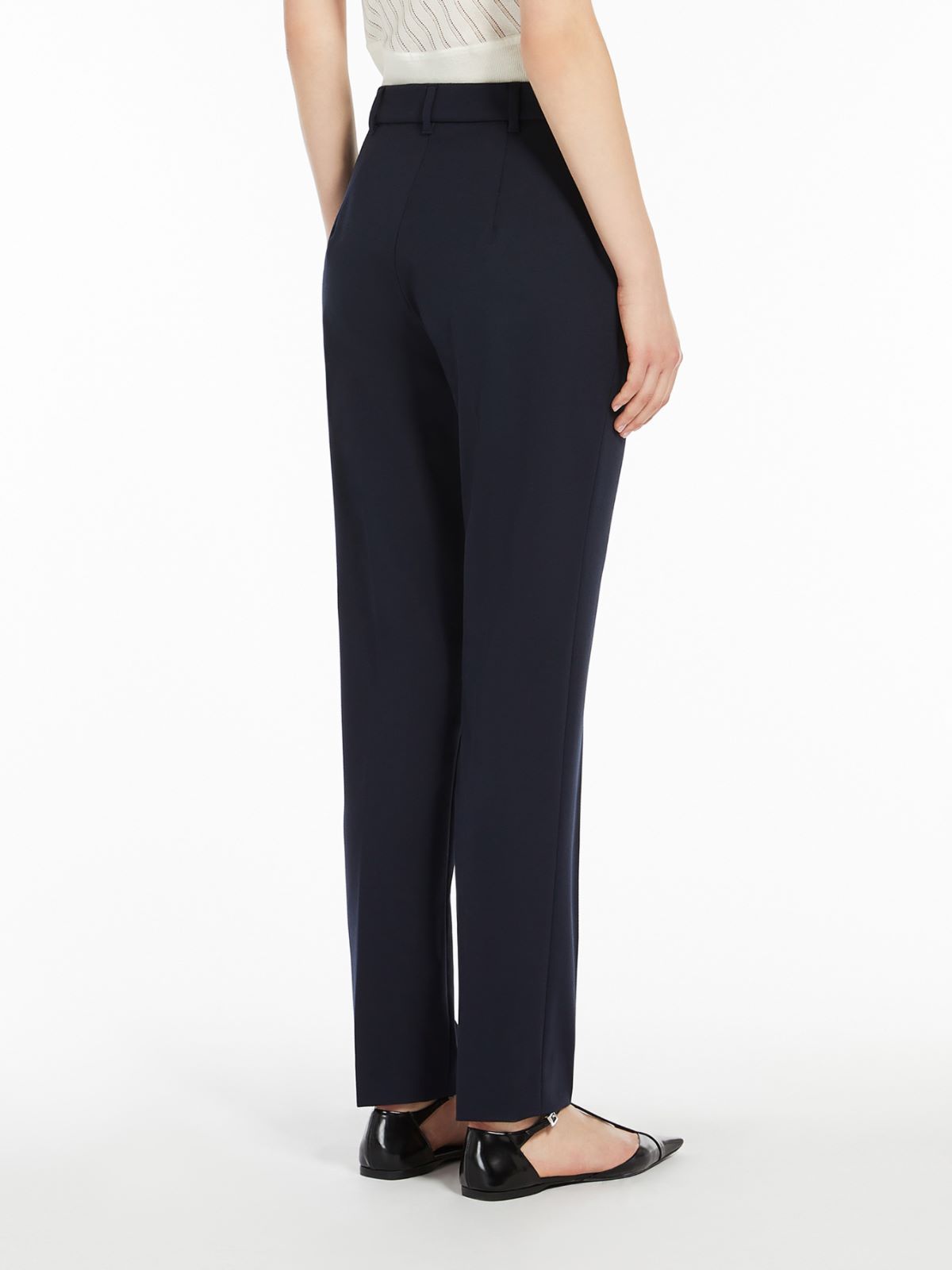 Max Mara Waistband Loop Casual Pants In Black