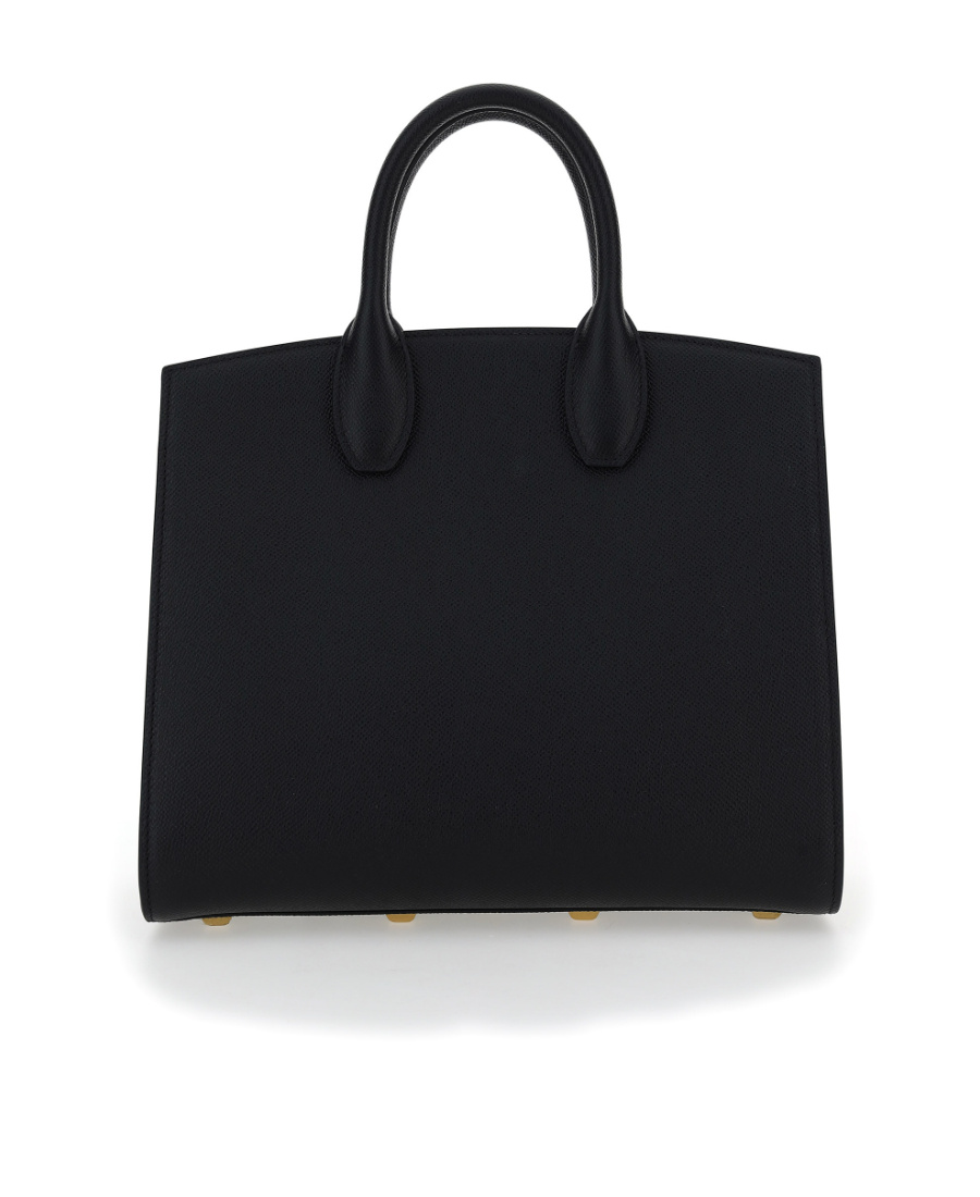 Ferragamo Studio Box Leather Shoulder Bag In Black