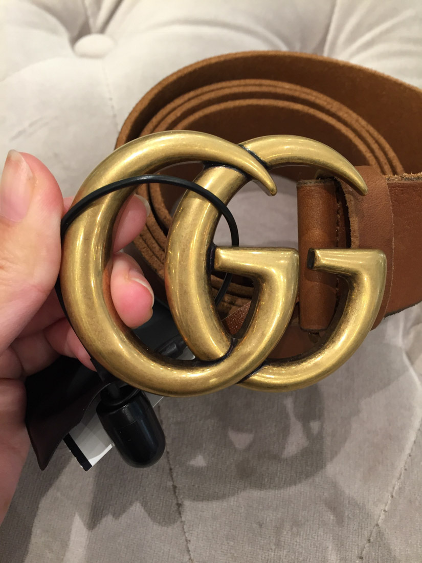 Gucci Double G Buckle Belt In Brown