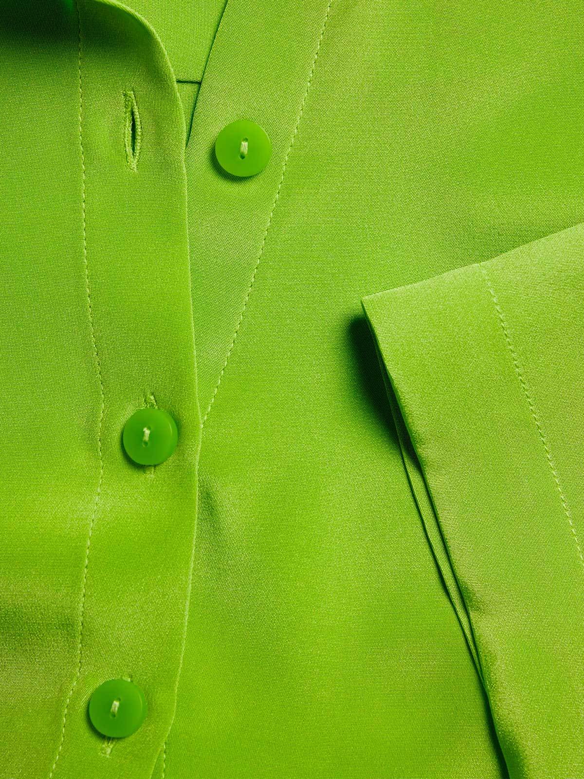 Christopher Esber Cropped Tie-fastening Shirt In Green
