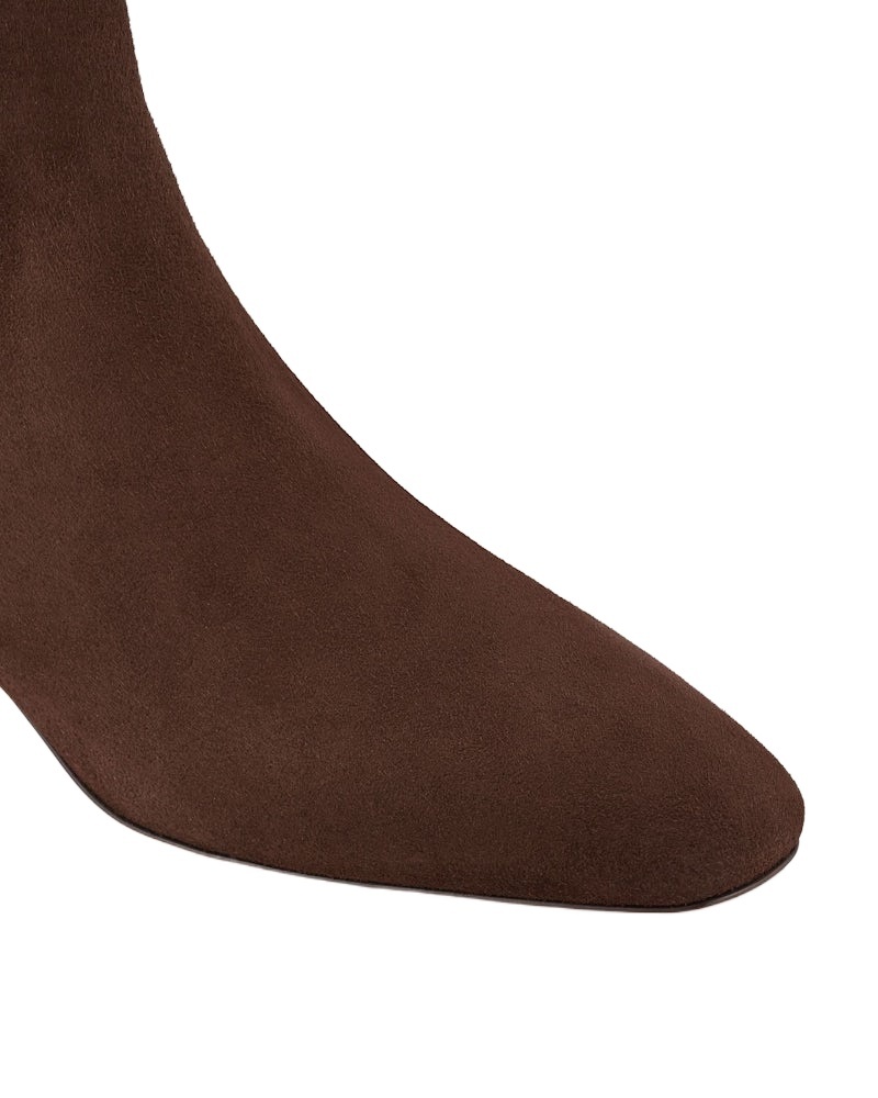 Aquazzura Lyon Suede Chelsea Ankle Booties In Black