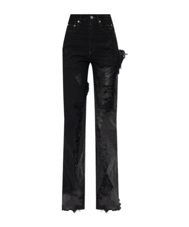 Rick Owens Belt Loop Jeans In Black