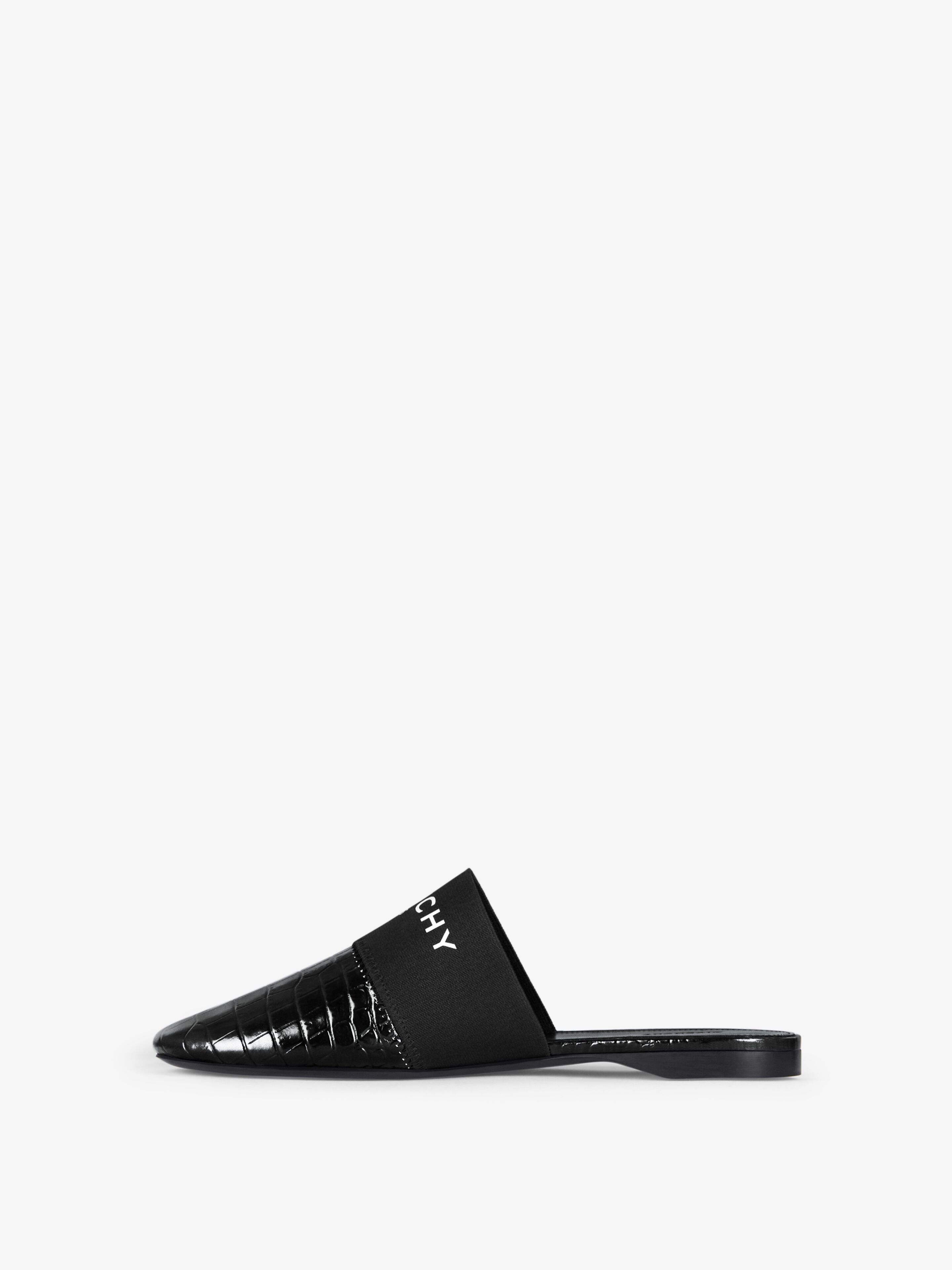 Givenchy Bedford Logo-print Leather Slippers In Black
