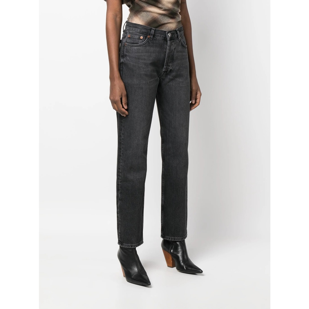 Samsoe & Samsoe Five-pocket Denim Trousers In Gray