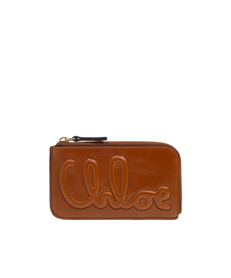 Chloé Logo Card Pack In Brown