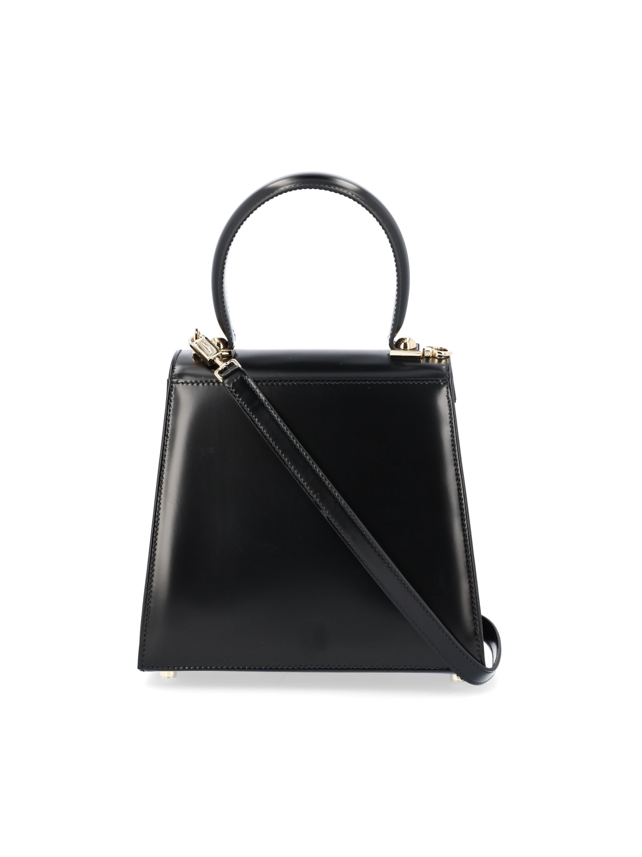 Ferragamo Salvatore  Small Top Handle Bag In Black