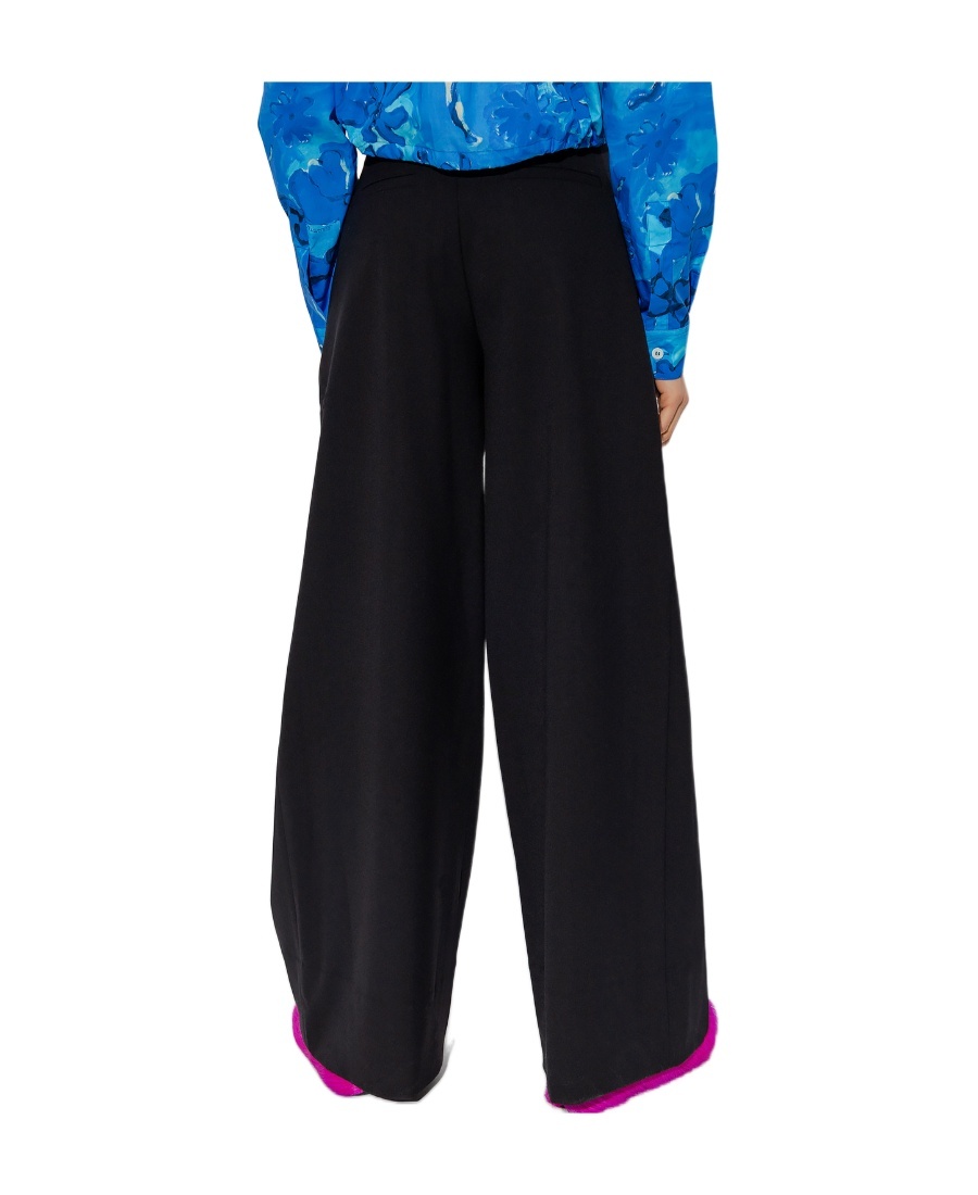 Proenza Schouler Exposed-zip Wide-leg Trousers In Black