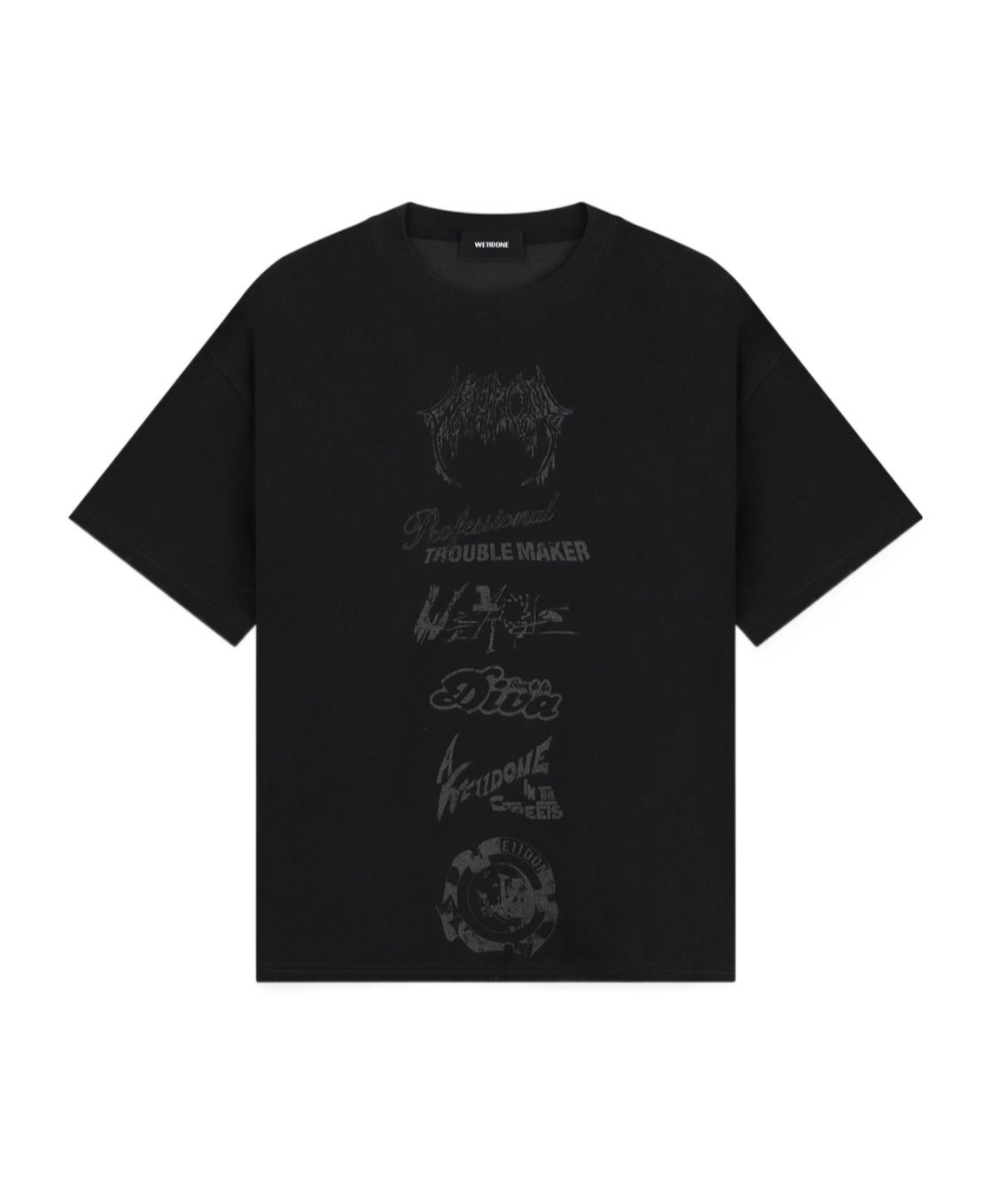 We11 Done Short-sleeved T-shirt In Black