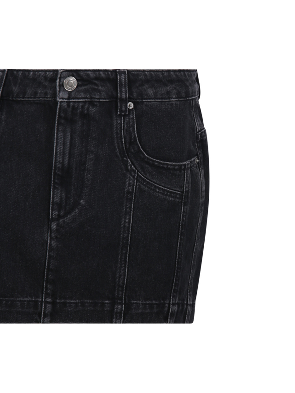 Isabel Marant Étoile Denim Mini Skirt In Black