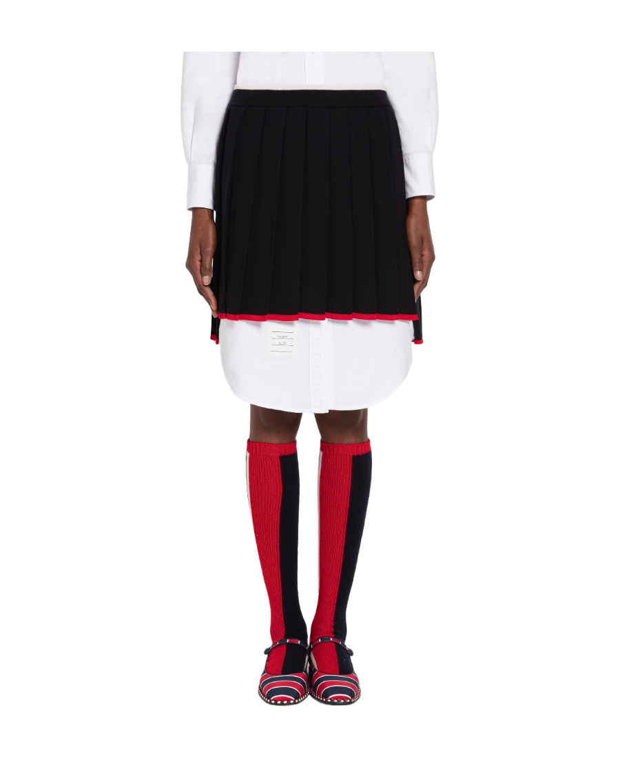 Thom Browne Ripstop Mini Skirt In Black